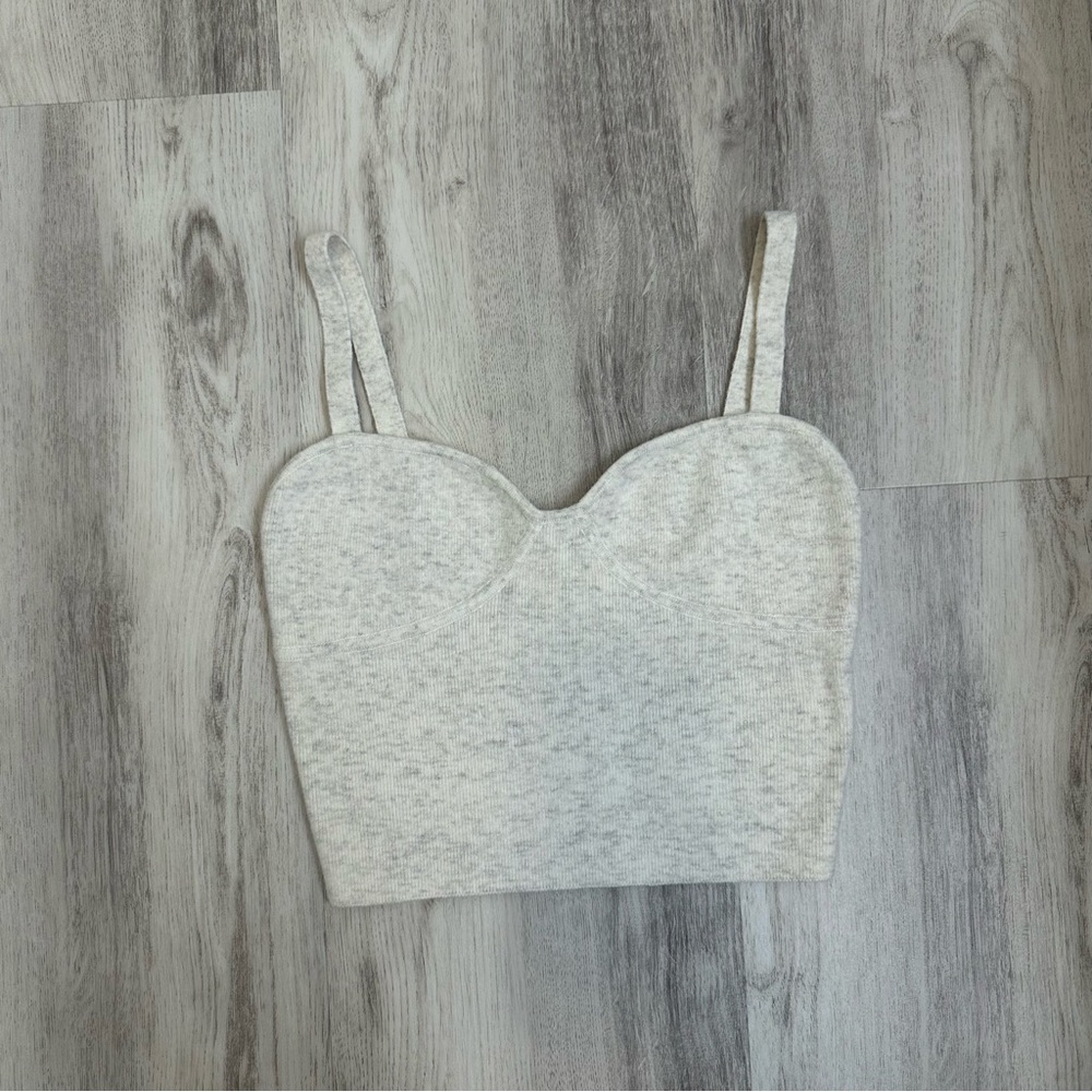 Aritzia Wilfred Bustier‎ Sweater Tank Gray/Beige Size S